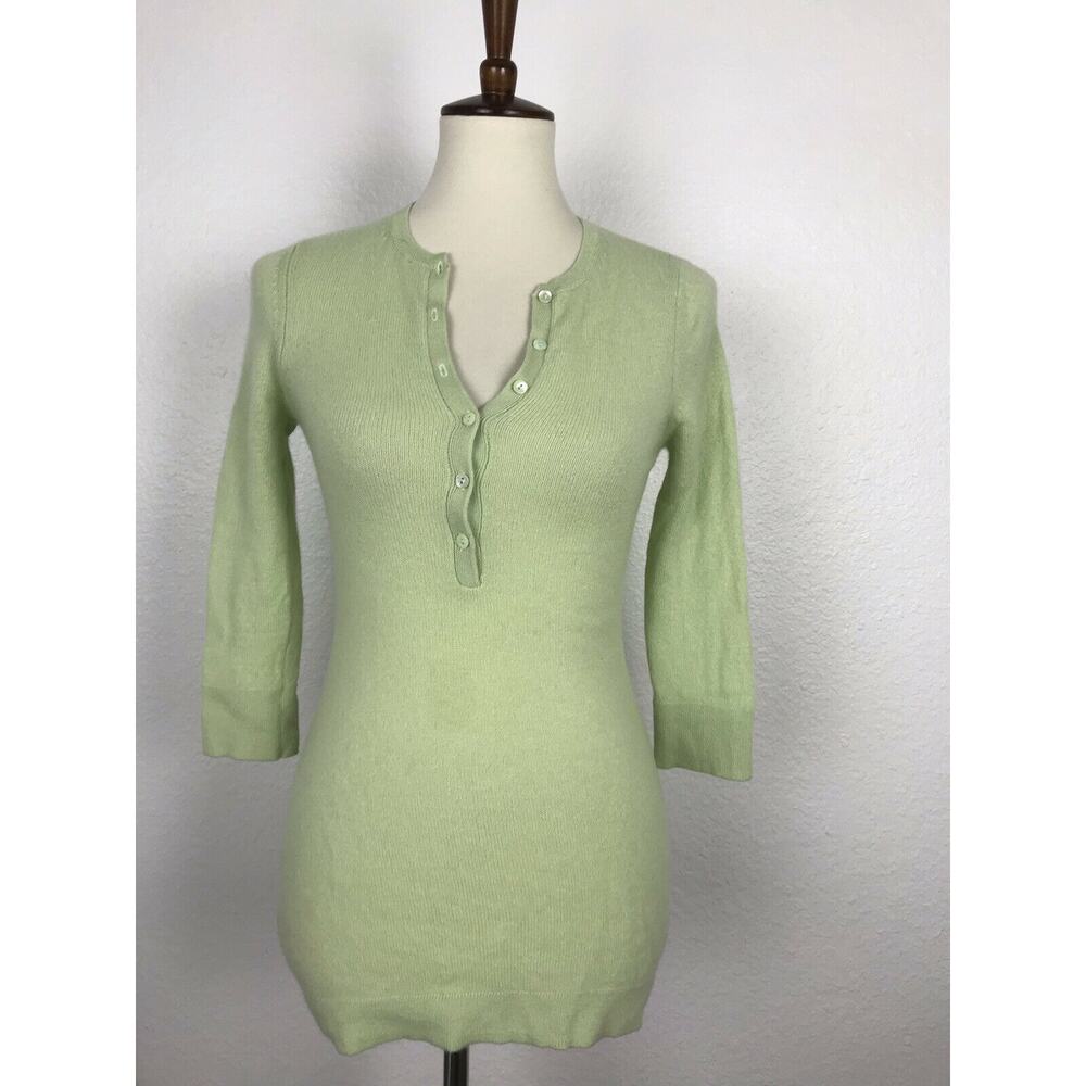 Barneys New York Button Front Pullover Cashmere Sweater